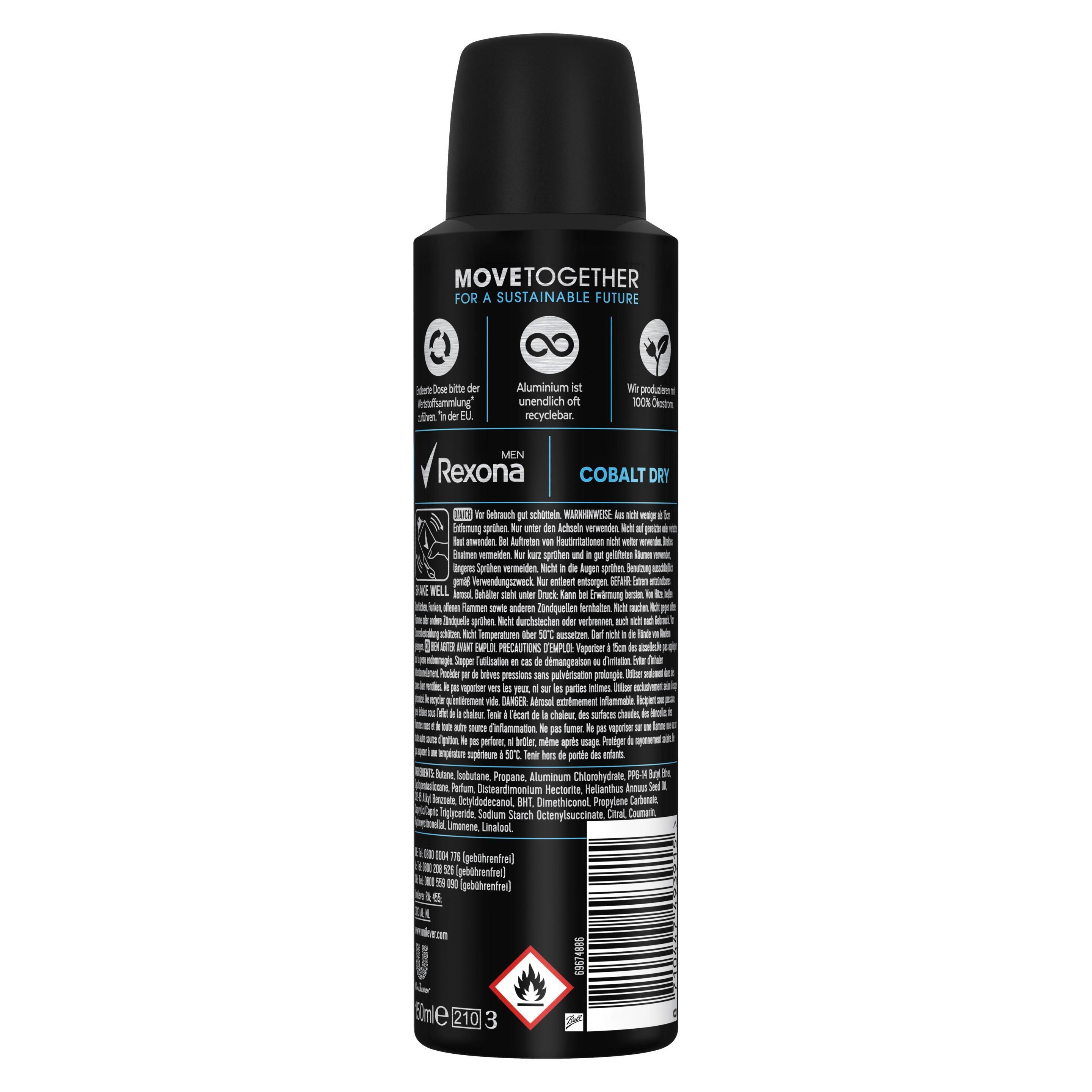 REXONA MEN Anti-Transpirant Cobalt Dry 150 ml