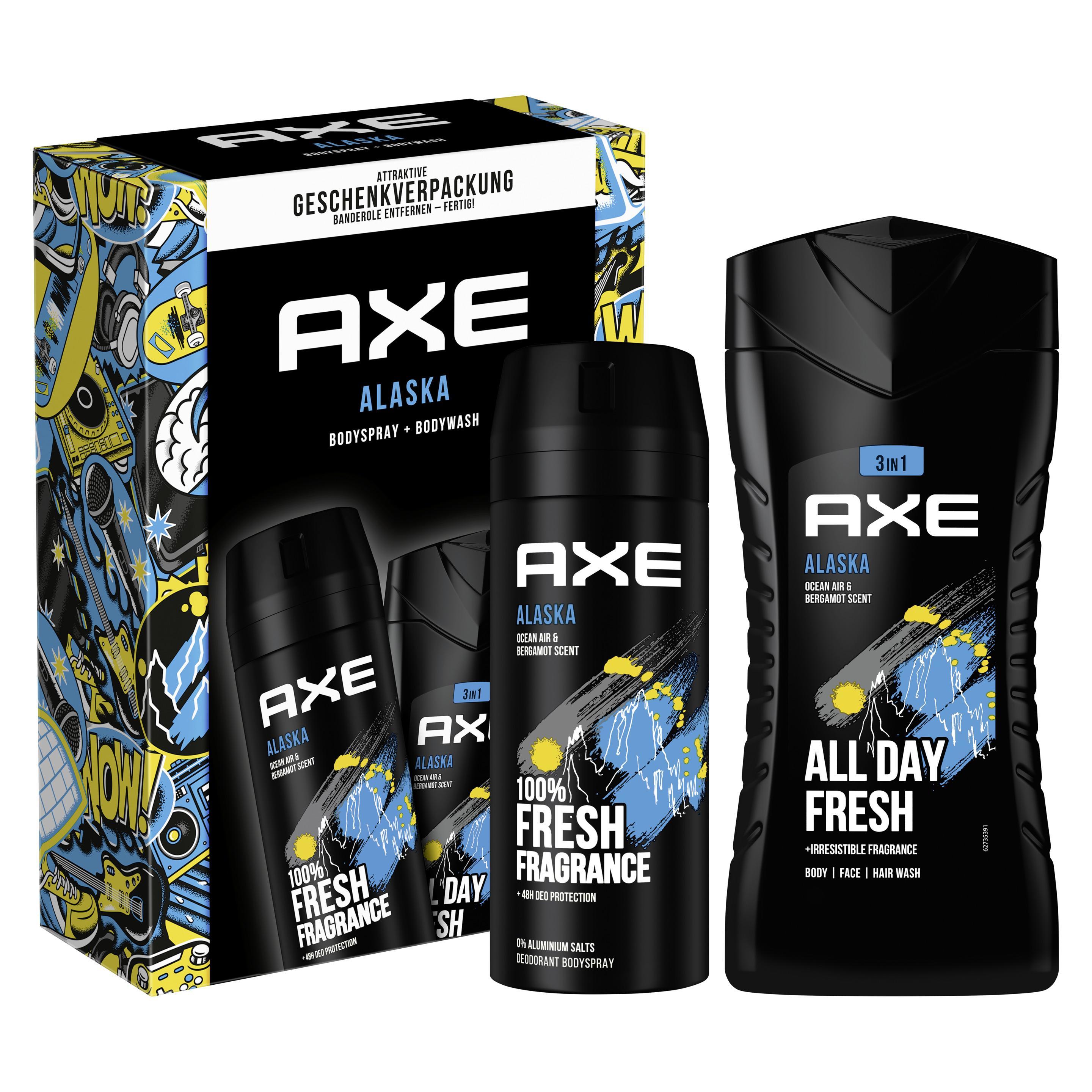 AXE  Geschenkset "Alaska" Pflegeset mit Deodorant und Duschgel (150 ml + 250 ml)