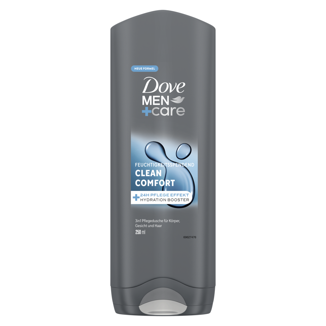 3-in-1 Duschgel Clean Comfort Duschbad für Körper, Gesicht und Haar mit 24 Stunden Pflege Effekt 250 ml