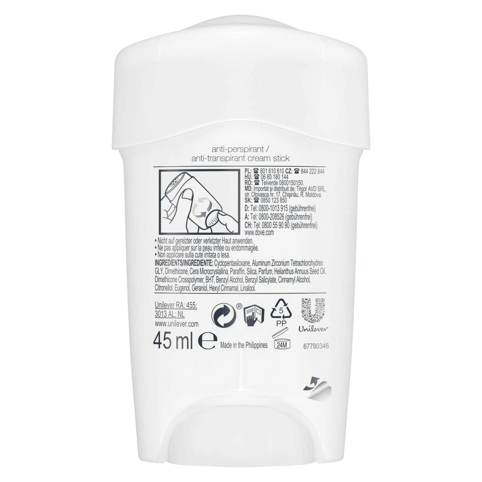 Deo-Creme Stick Maximum Protection 45ml