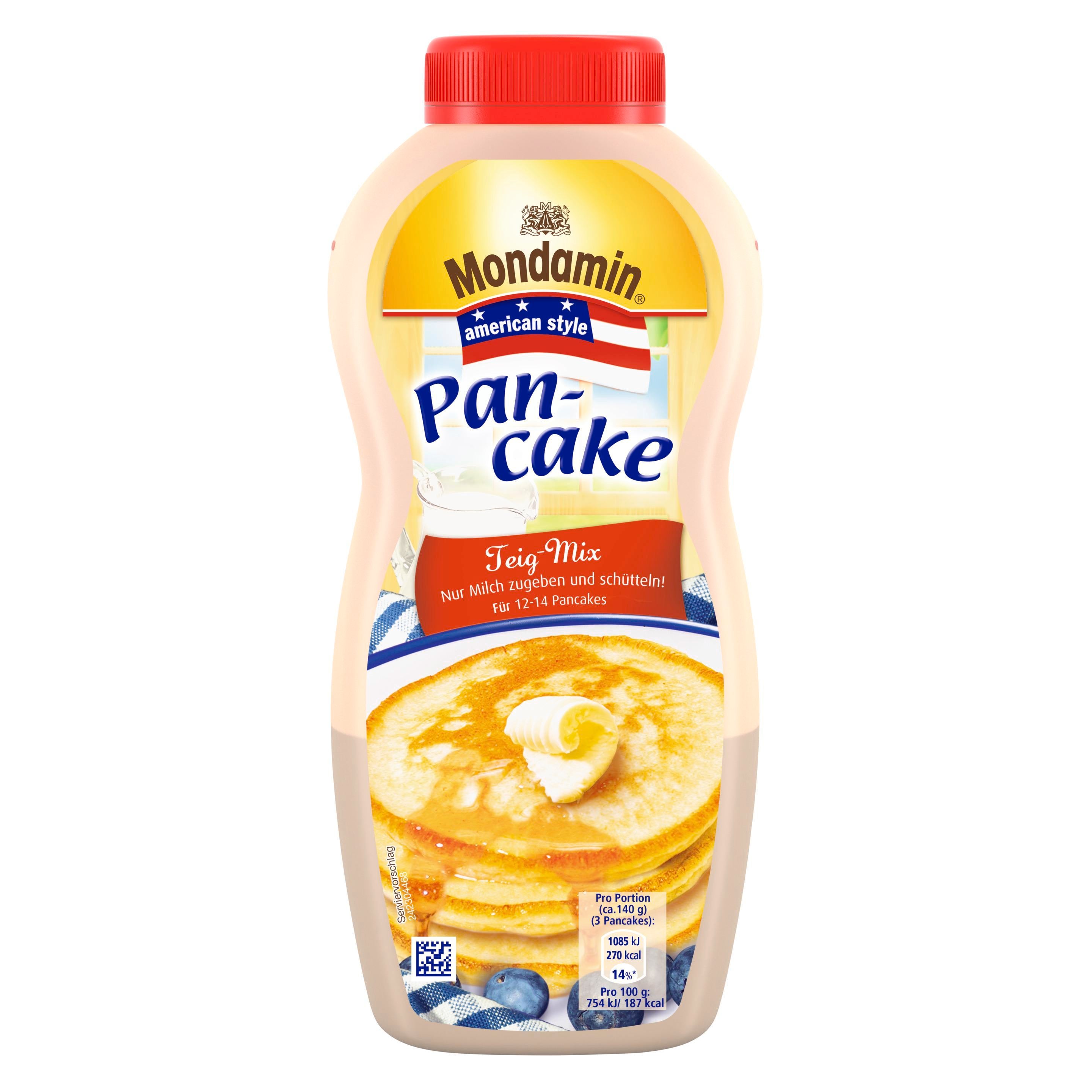 Mondamin Teig-Mix American Pancake Shaker für eine schnelle Zubereitung nach amerikanischer Art 215 g