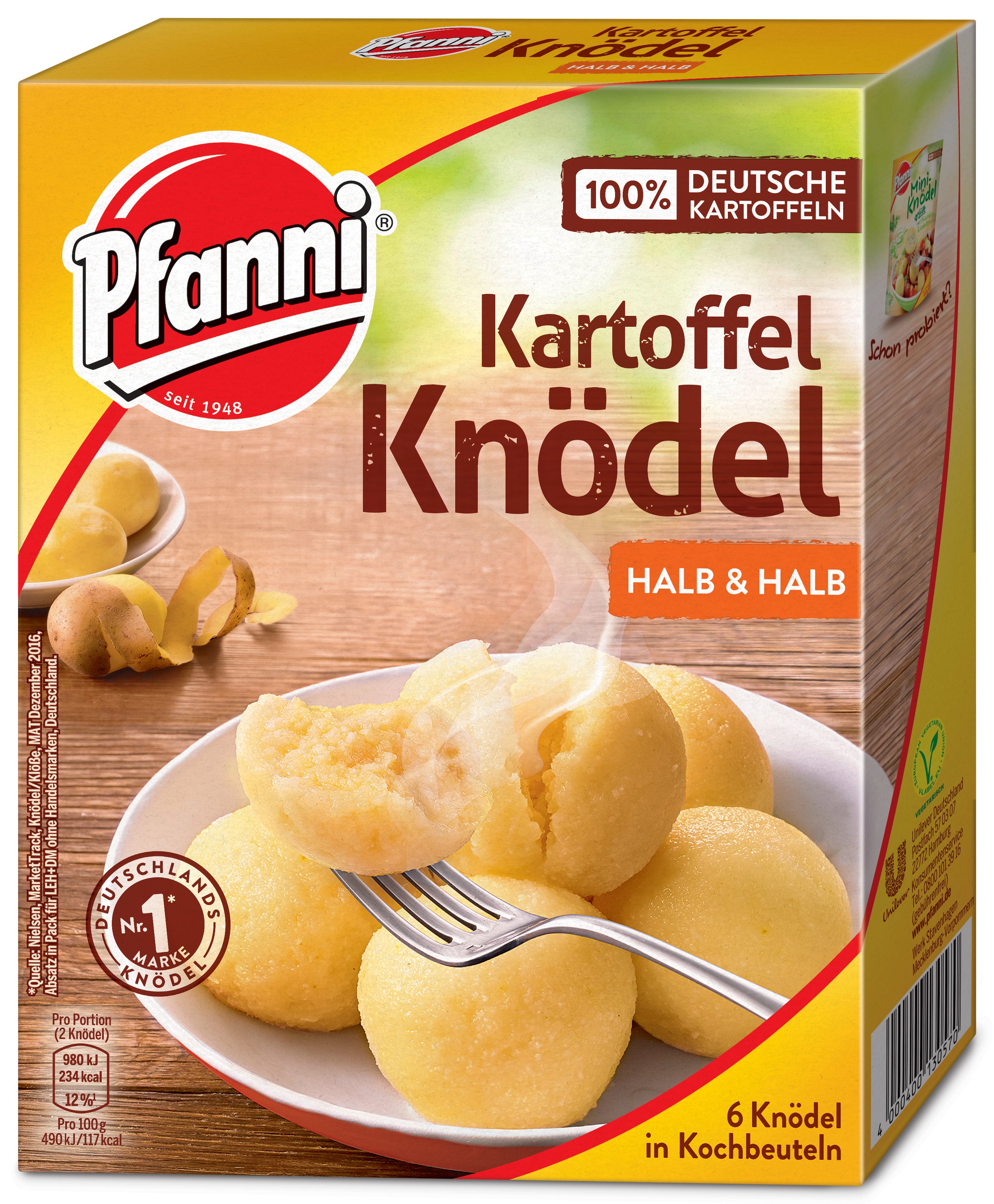 Pfanni Kartoffel Knödel Halb & Halb KB 200g Packung