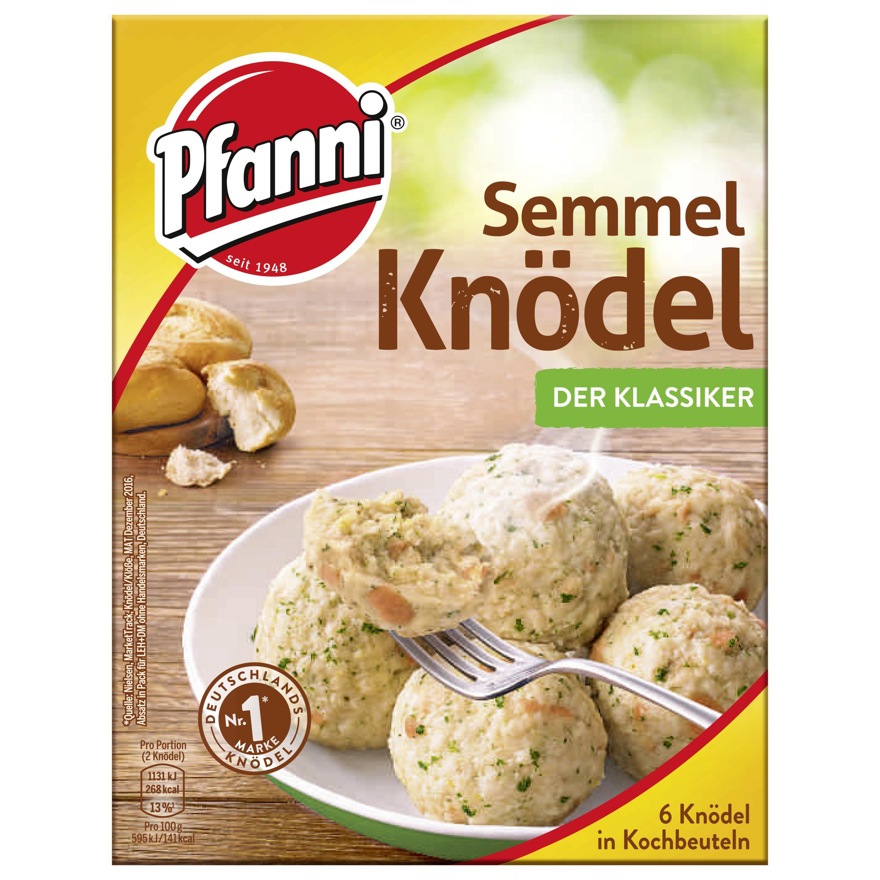 Pfanni Semmel Knödel im Kochbeutel Der Klassiker 6 Stück 200g Packung
