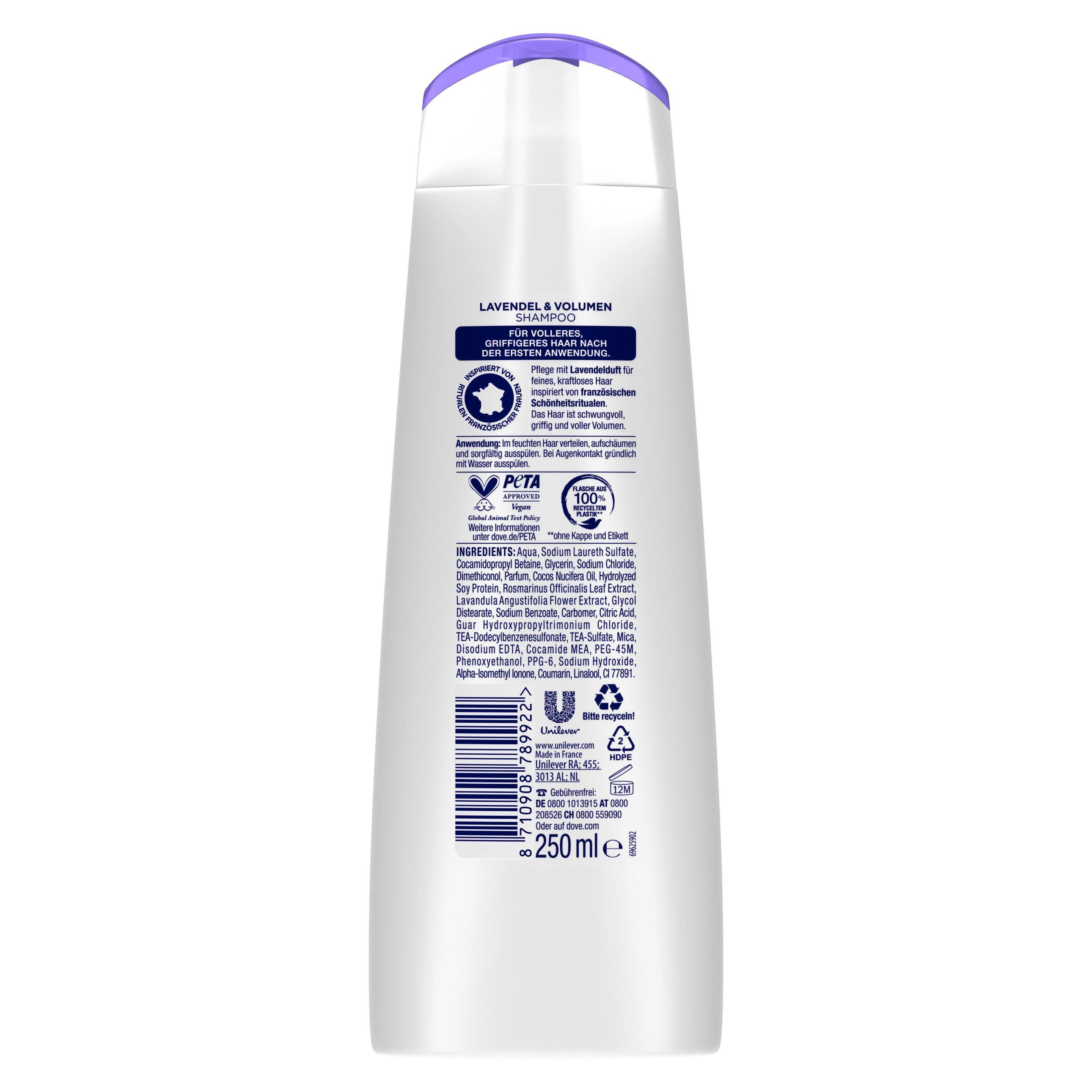 Dove Shampoo Lavendel & Volumen 250 ml