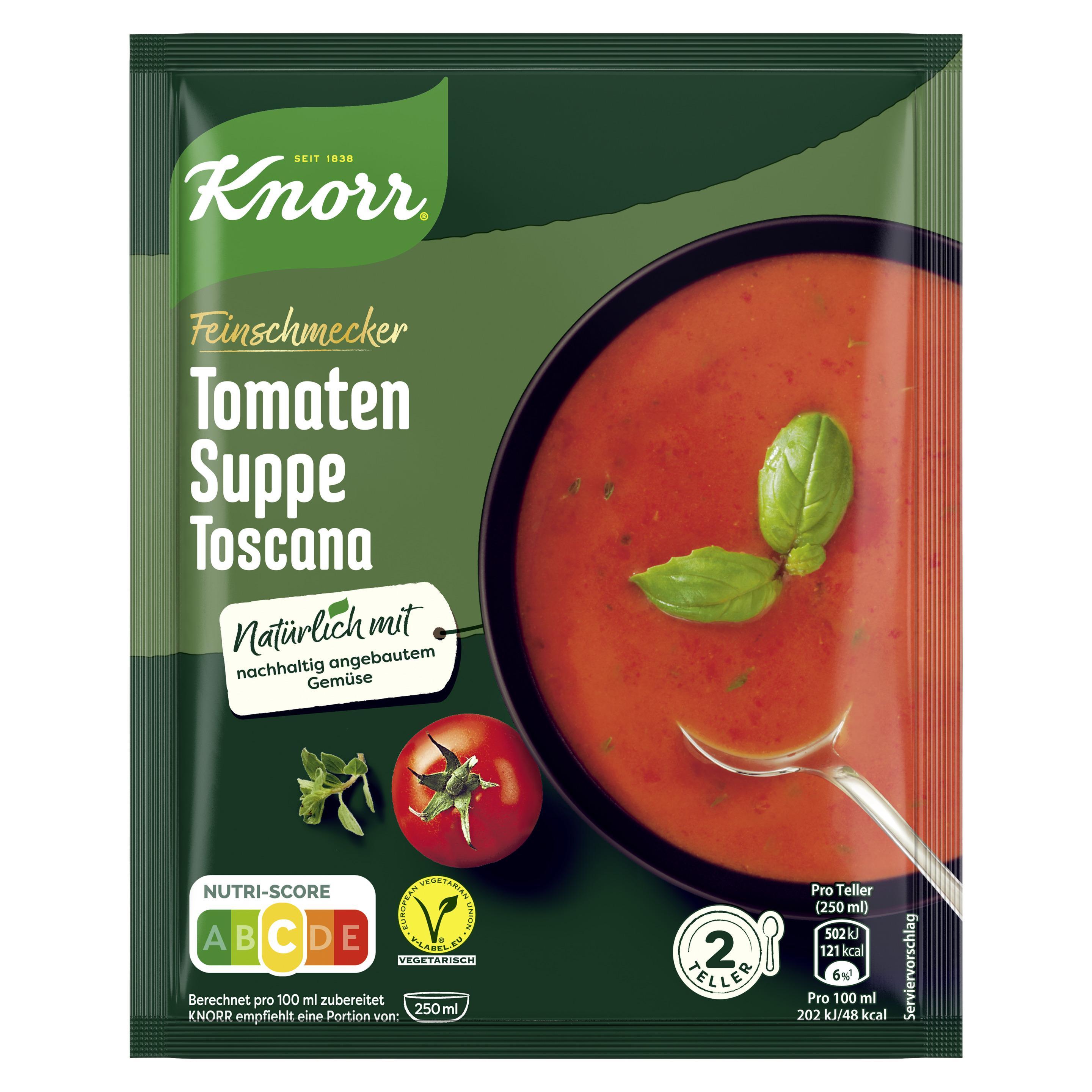 Knorr Feinschmecker Tomaten Suppe Toscana 500ml Beutel