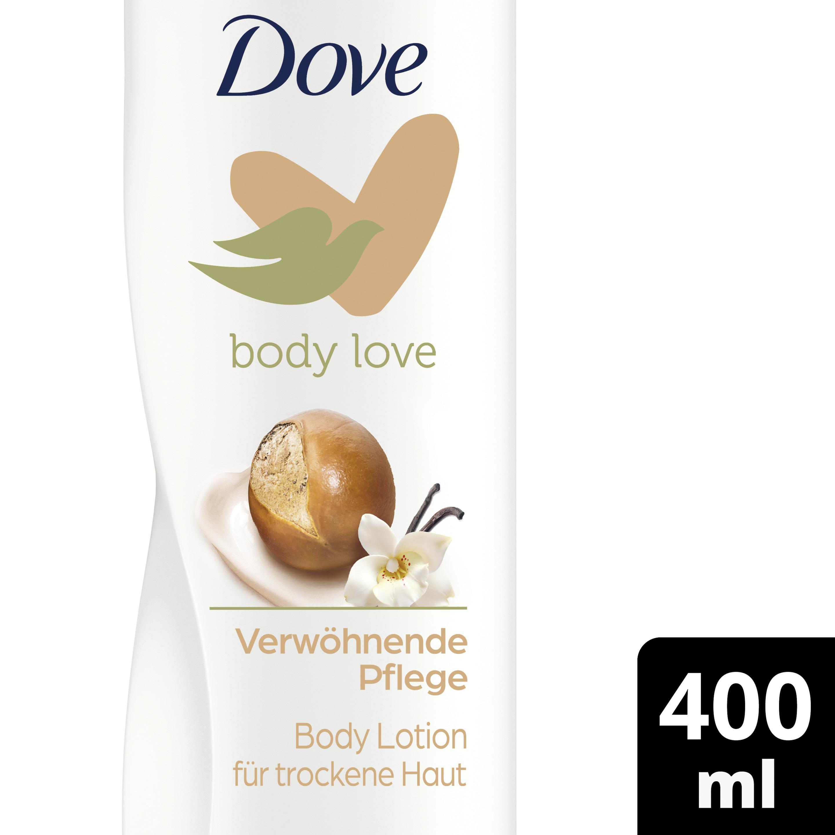 Dove Body Love Verwöhnende Pflege Body Lotion mit Sheabutter & Vanilleduft 400ml