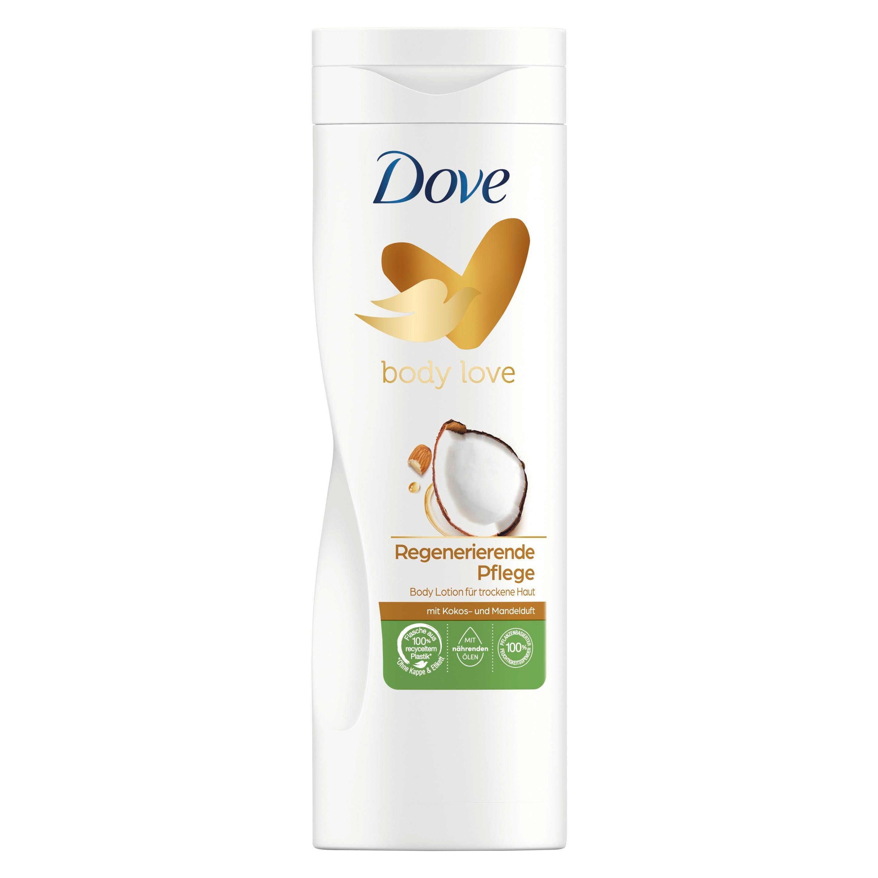 Dove Body Love Regenerierende Pflege Body Lotion mit Kokos- & Mandelduft 400 ml