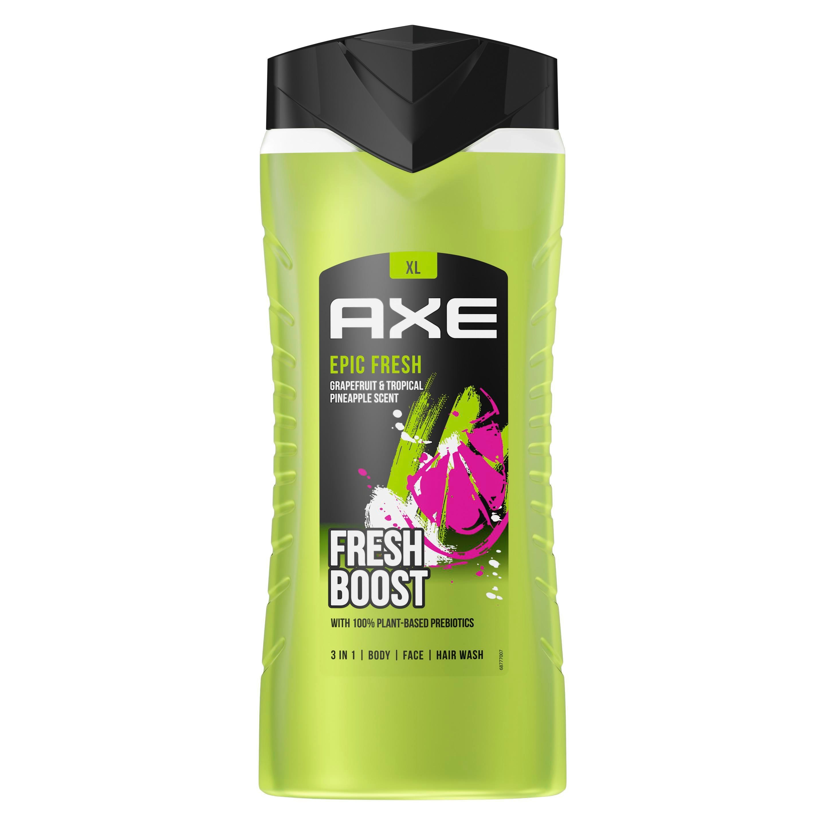 Axe  3-in-1 Duschgel & Shampoo Epic Fresh XL Waschgel für langanhaltende Frische und Duft dermatologisch getestet 400 ml