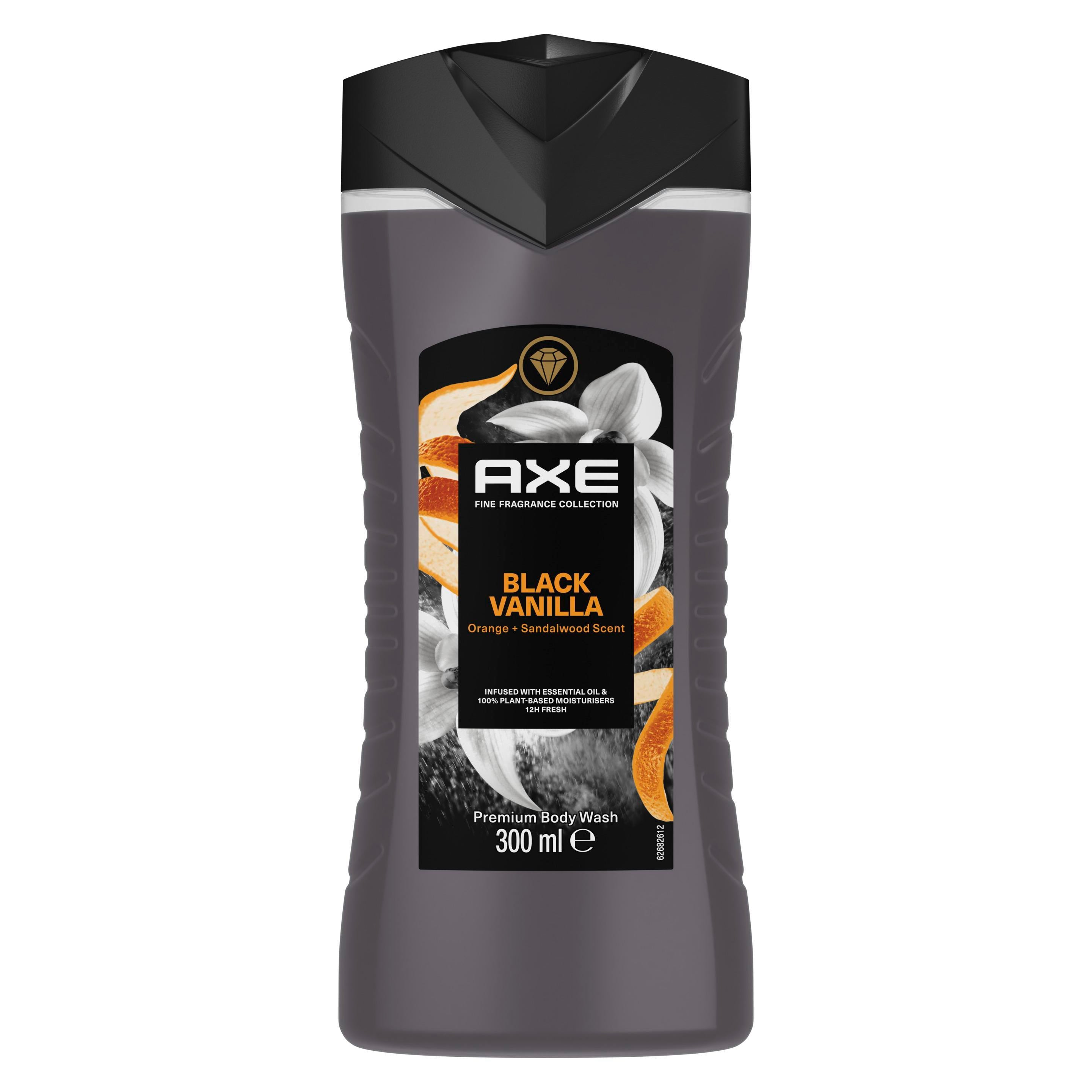 Axe Fine Fragrance Collection Premium Duschgel Black Vanilla für 12 Stunden langanhaltende Frische verleiht einen spektakulären Duft unter der Dusche 300 ml
