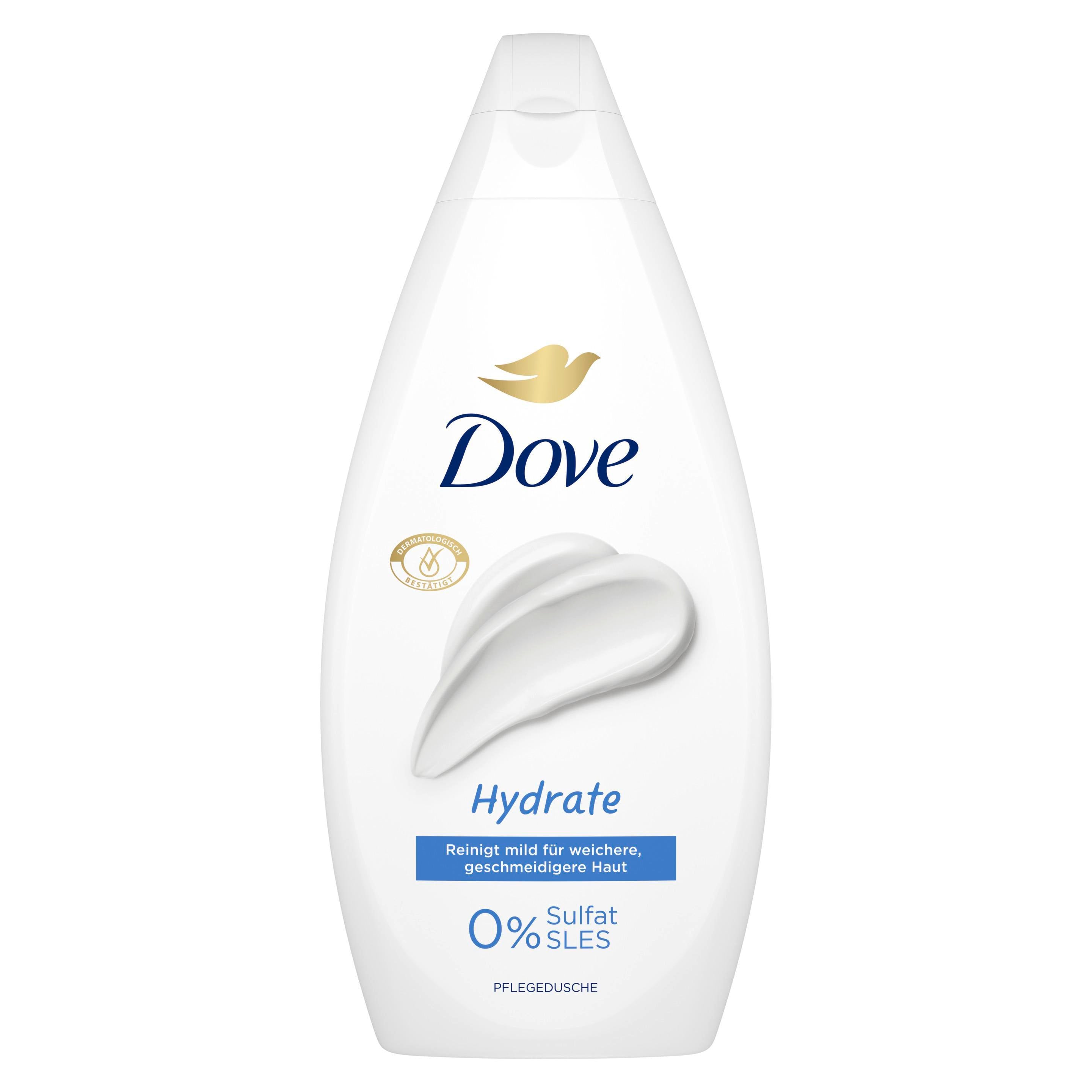 Dove  Duschgel Hydrate Pflegedusche mit dermatologisch bestätigter Formel für weichere und geschmeidigere Haut 450 ml