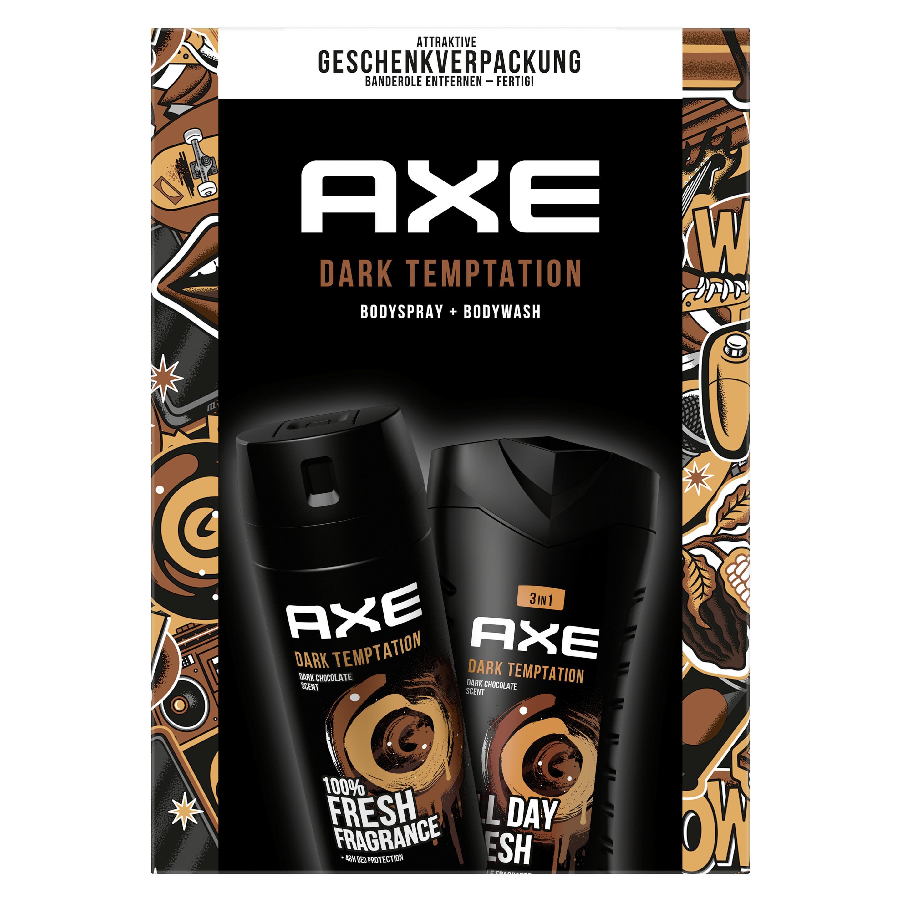 AXE  Geschenkset "Dark Temptation" Pflegeset mit Deodorant und Duschgel (150 ml + 250 ml)