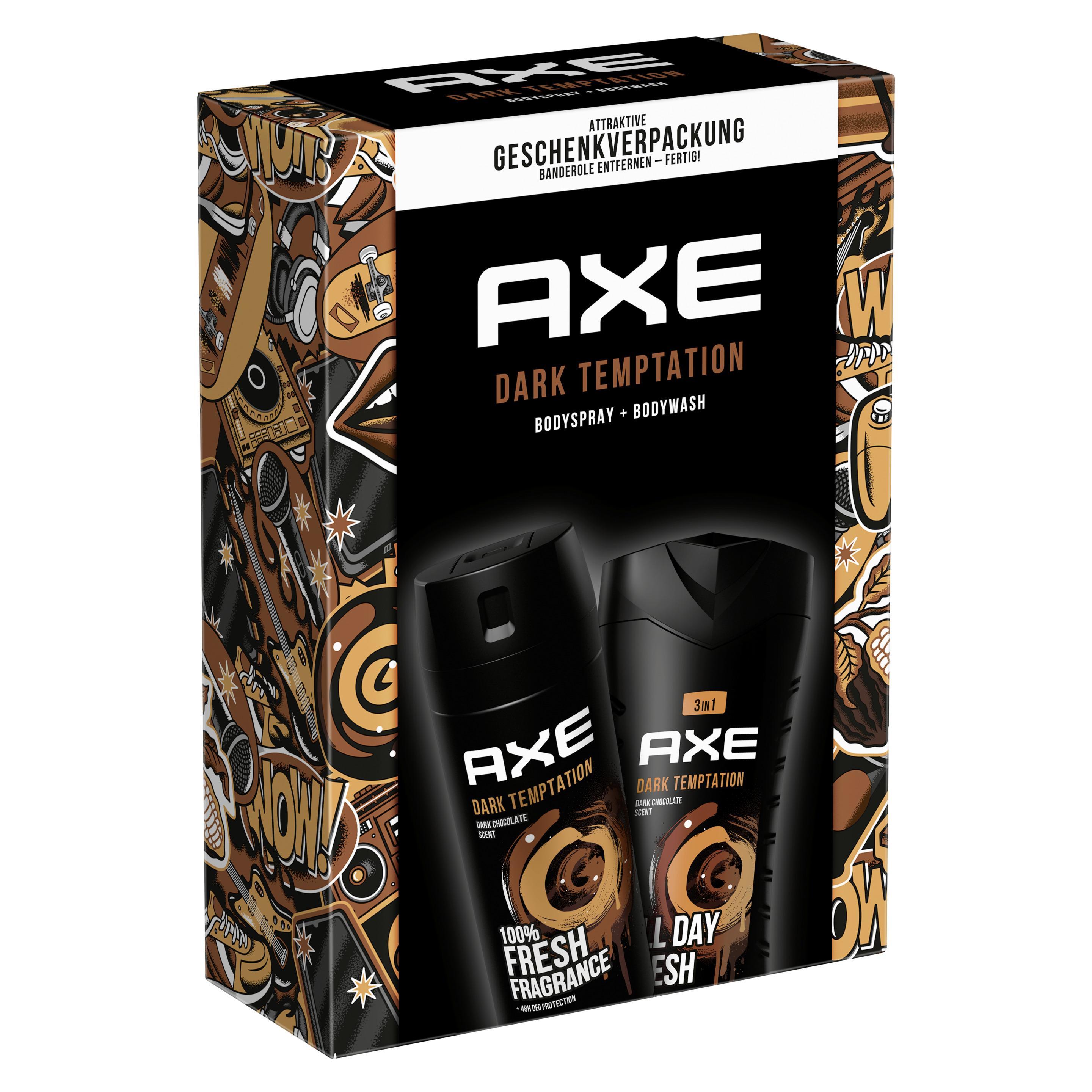 AXE  Geschenkset "Dark Temptation" Pflegeset mit Deodorant und Duschgel (150 ml + 250 ml)