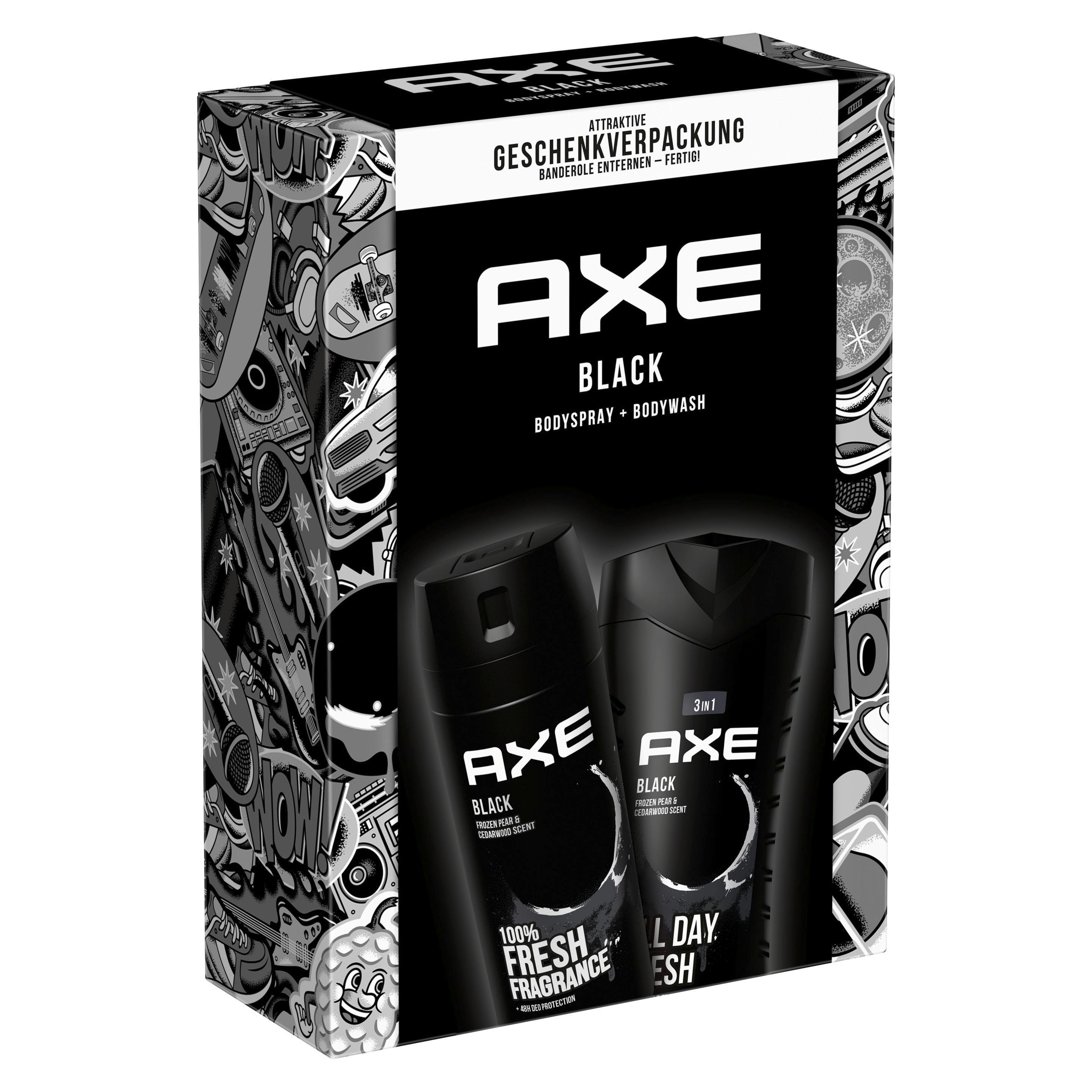 AXE  Geschenkset "Black" Pflegeset mit Deodorant und Duschgel (150 ml + 250 ml)