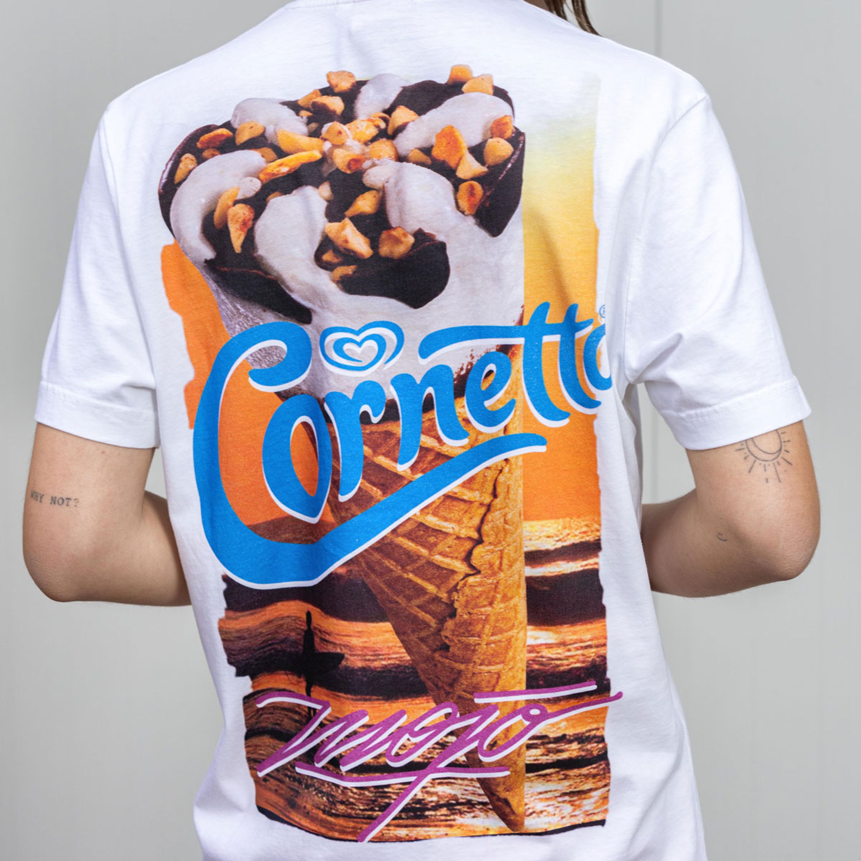 Langnese x Mojo T-Shirt Oversize Shirt Cornetto, Gr. XS - XXL, Unisex