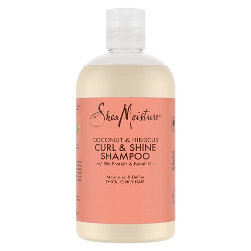 SheaMoisture Coconut & Hibiscus Curl & Shine Shampoo, Conditioner & Curling Gel Soufflé - 3-teiliges Set