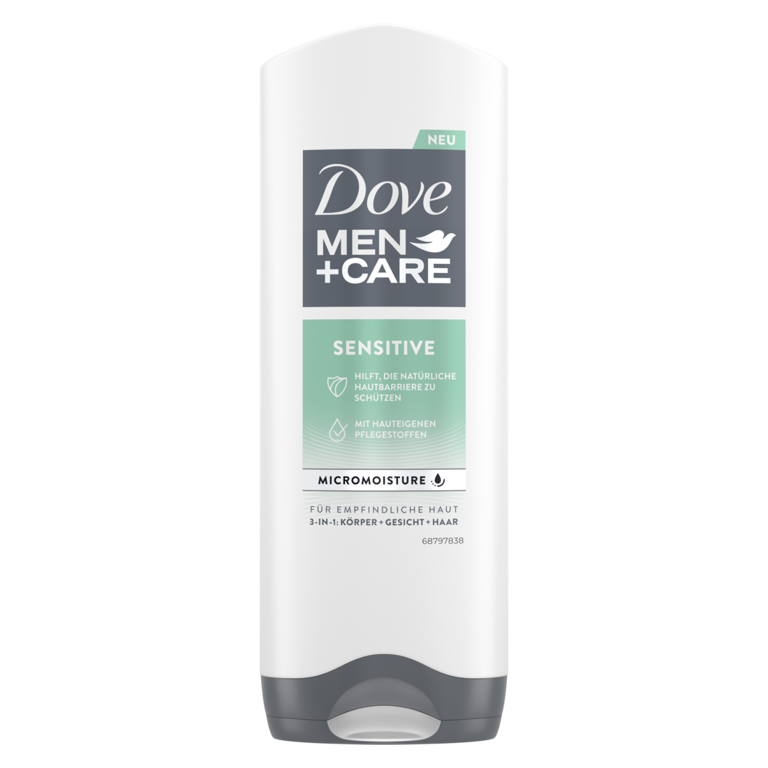 3-in-1 Duschgel Sensitive Duschbad für Körper, Gesicht und Haar dermatologisch getestet 250 ml
