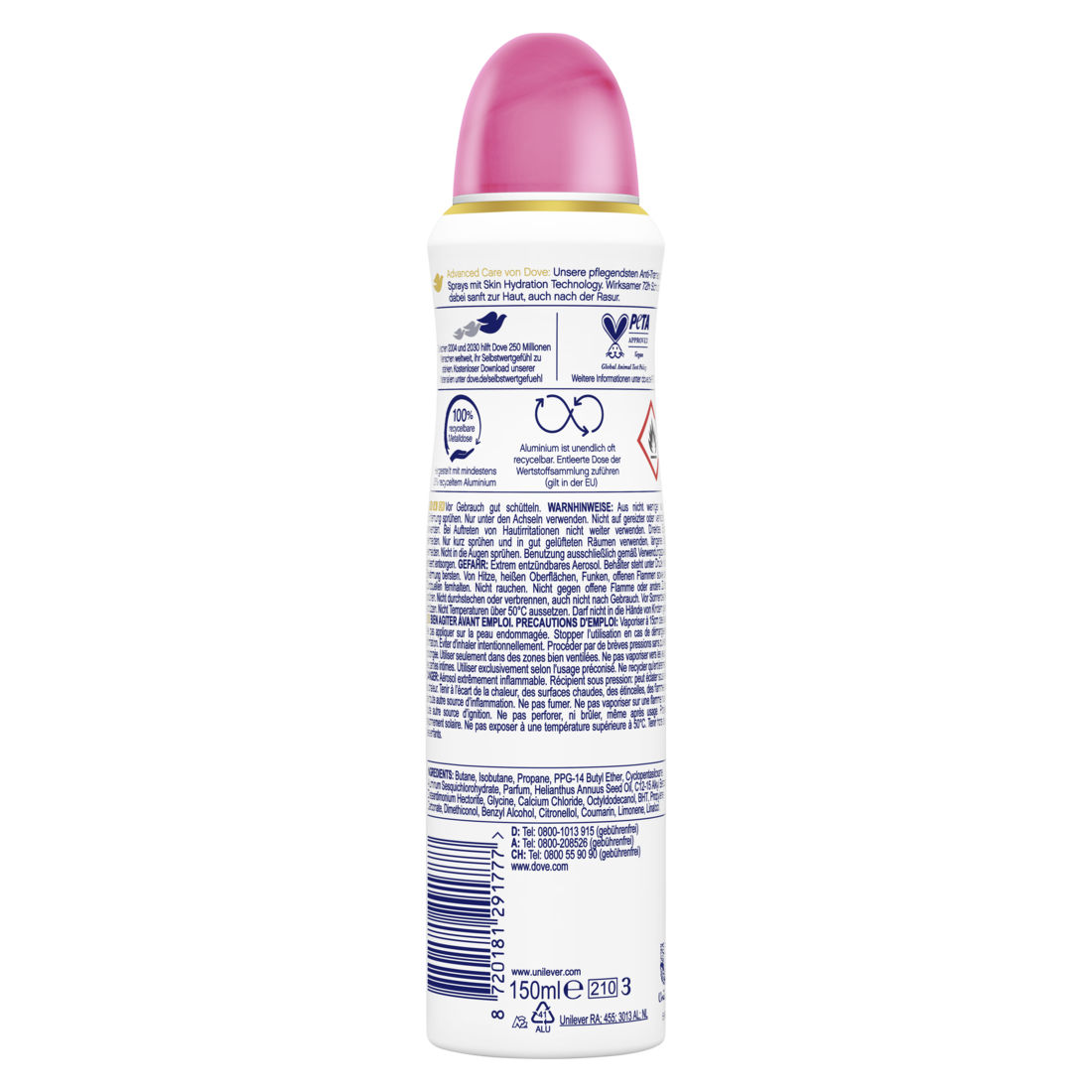 Advanced Care Anti-Transpirant Deo-Spray go fresh Granatapfel- und Zitronenverbenenduft mit Skin Hydration Technology 150 ml