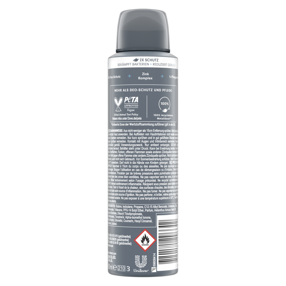 Deodorant Spray Clean Comfort Deo ohne Aluminium schützt 48 Stunden vor Körpergeruch 150 ml