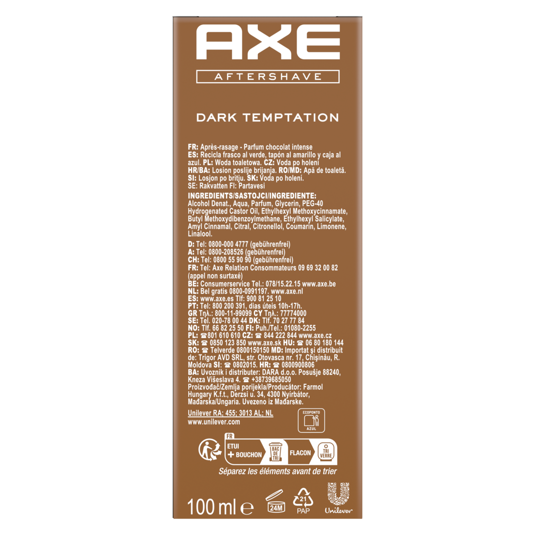 Aftershave Dark Temptation für gepflegte Haut mit verführerischem Duft 100 ml