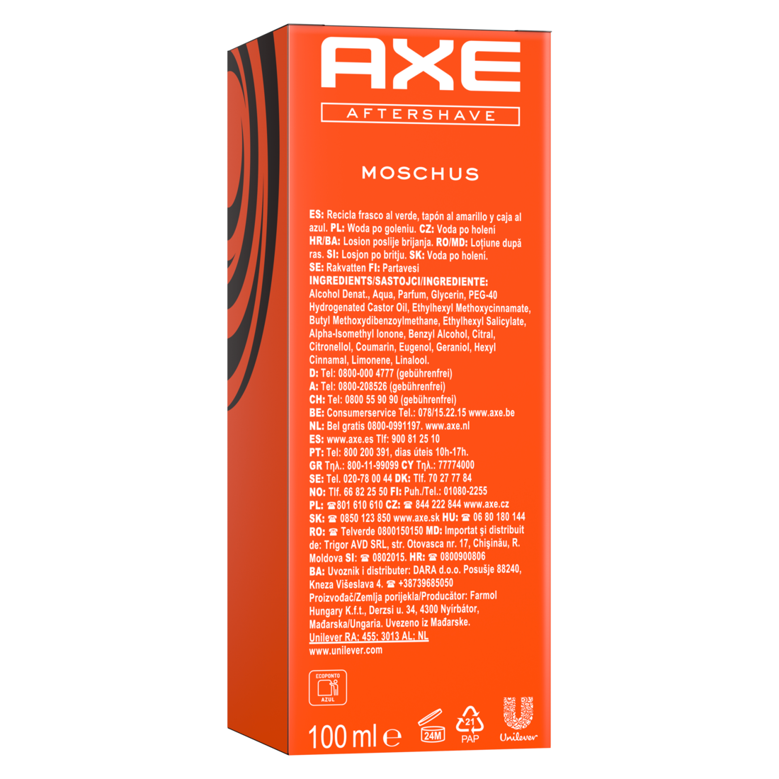 Aftershave Moschus für Männer mit aufregendem Duft 100 ml