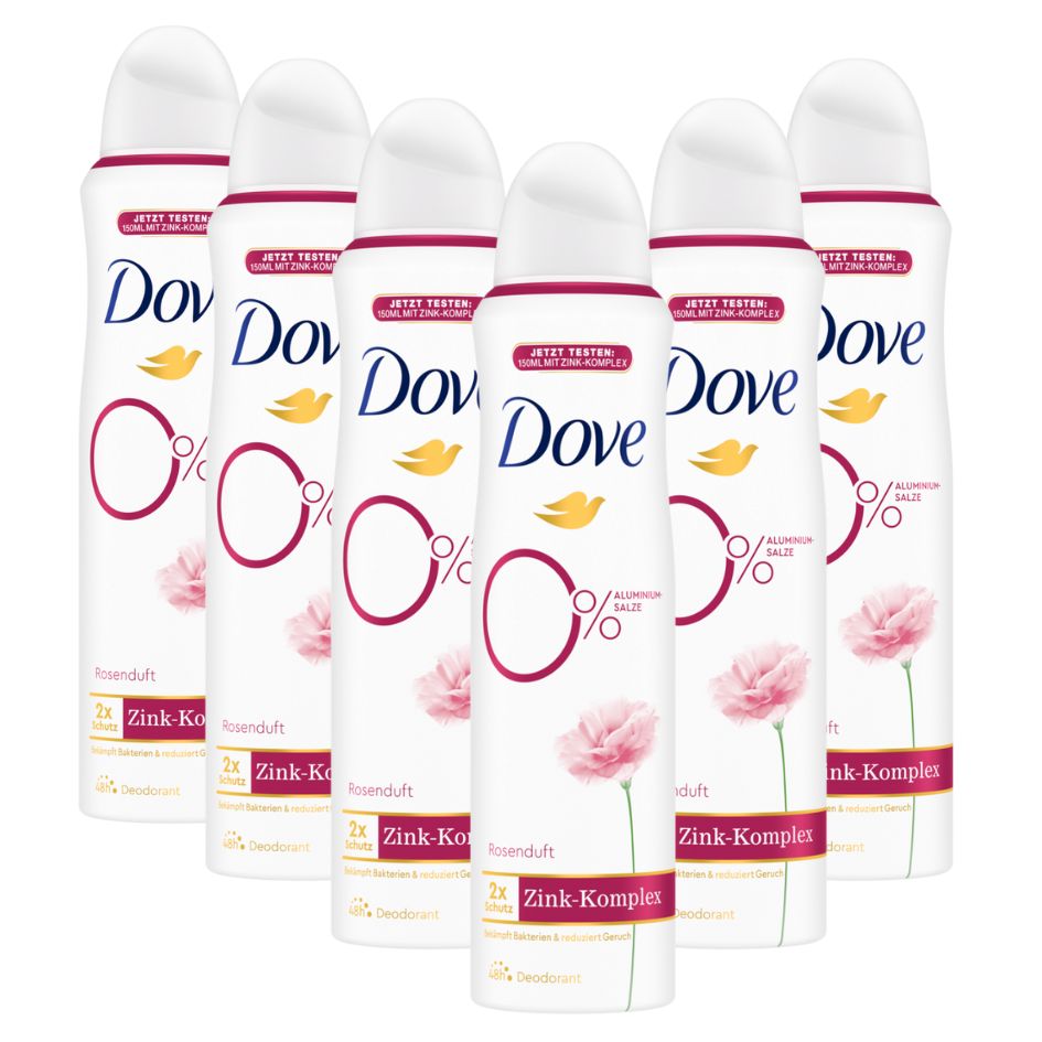 Deodorant-Spray Rosenduft Deo mit pflegendem Zink-Komplex und 0% Aluminiumsalzen 150 ml