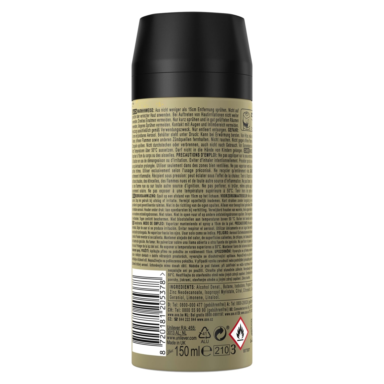 Axe  Bodyspray Gold Caramel Billionaire Limited Edition 150 ml