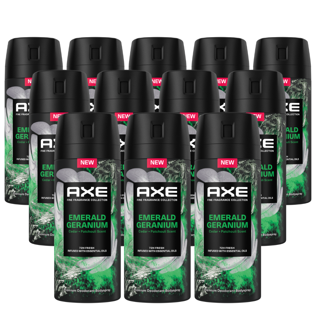 Axe Premium Bodyspray Emerald Geranium Deo ohne Aluminiumsalze mit 72 Stunden 150 ml