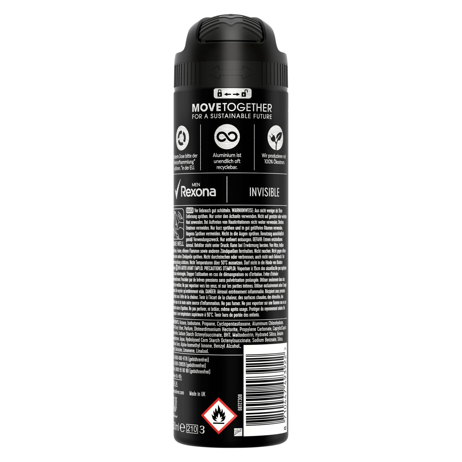 Deo-Spray Men Invisible Black + White 150ml