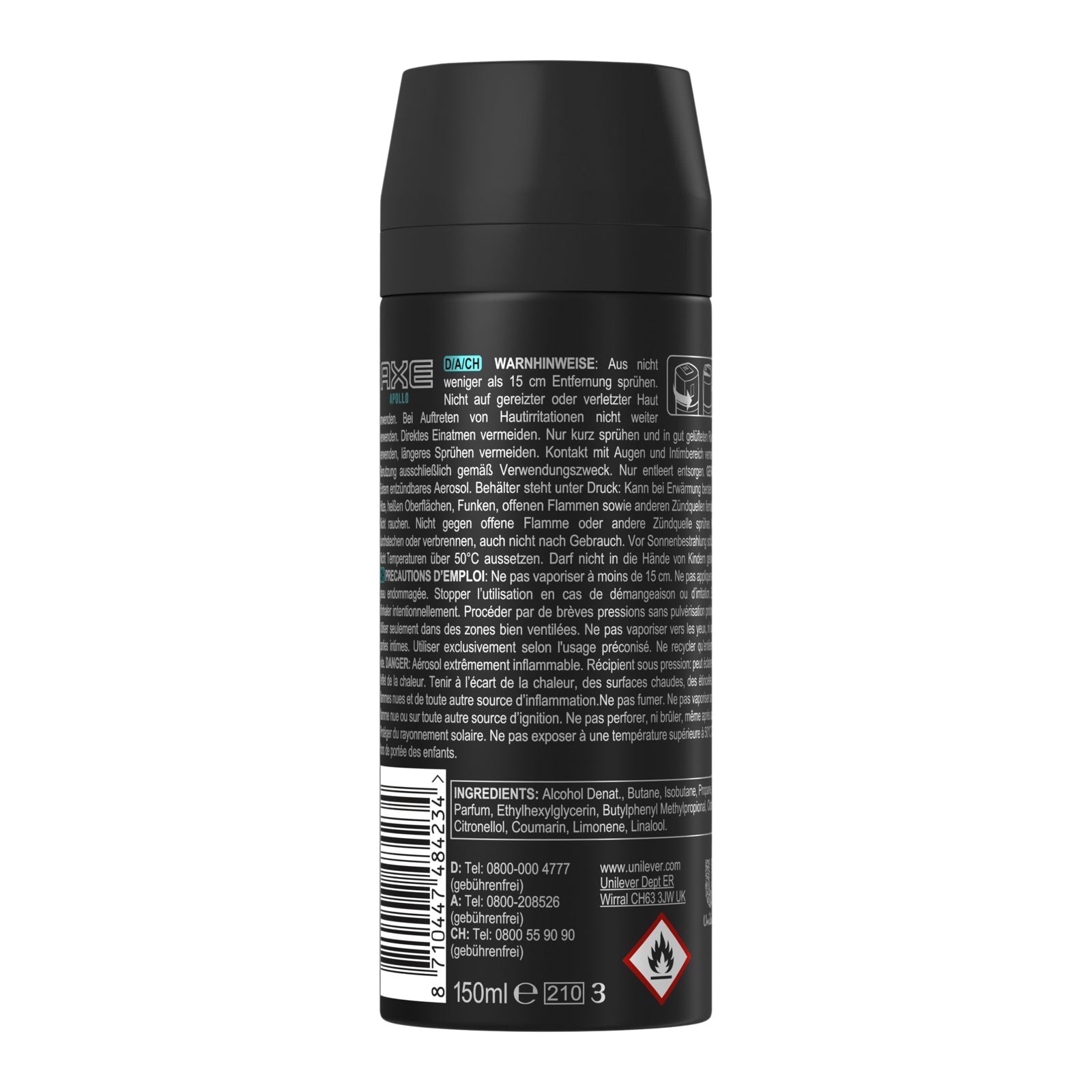 Bodyspray Apollo Deo ohne Aluminium 150ml