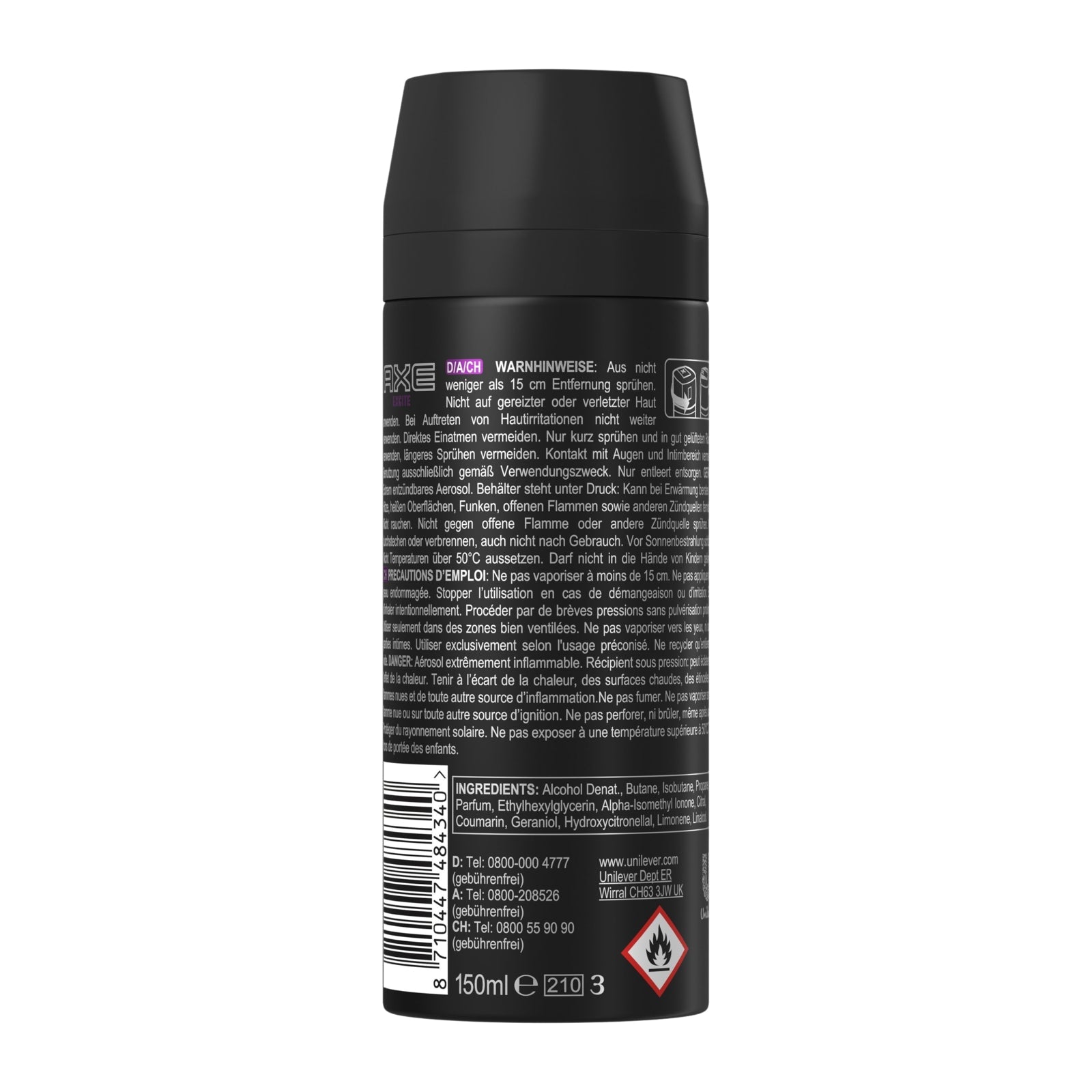 Bodyspray Excite Deo ohne Aluminium 150ml