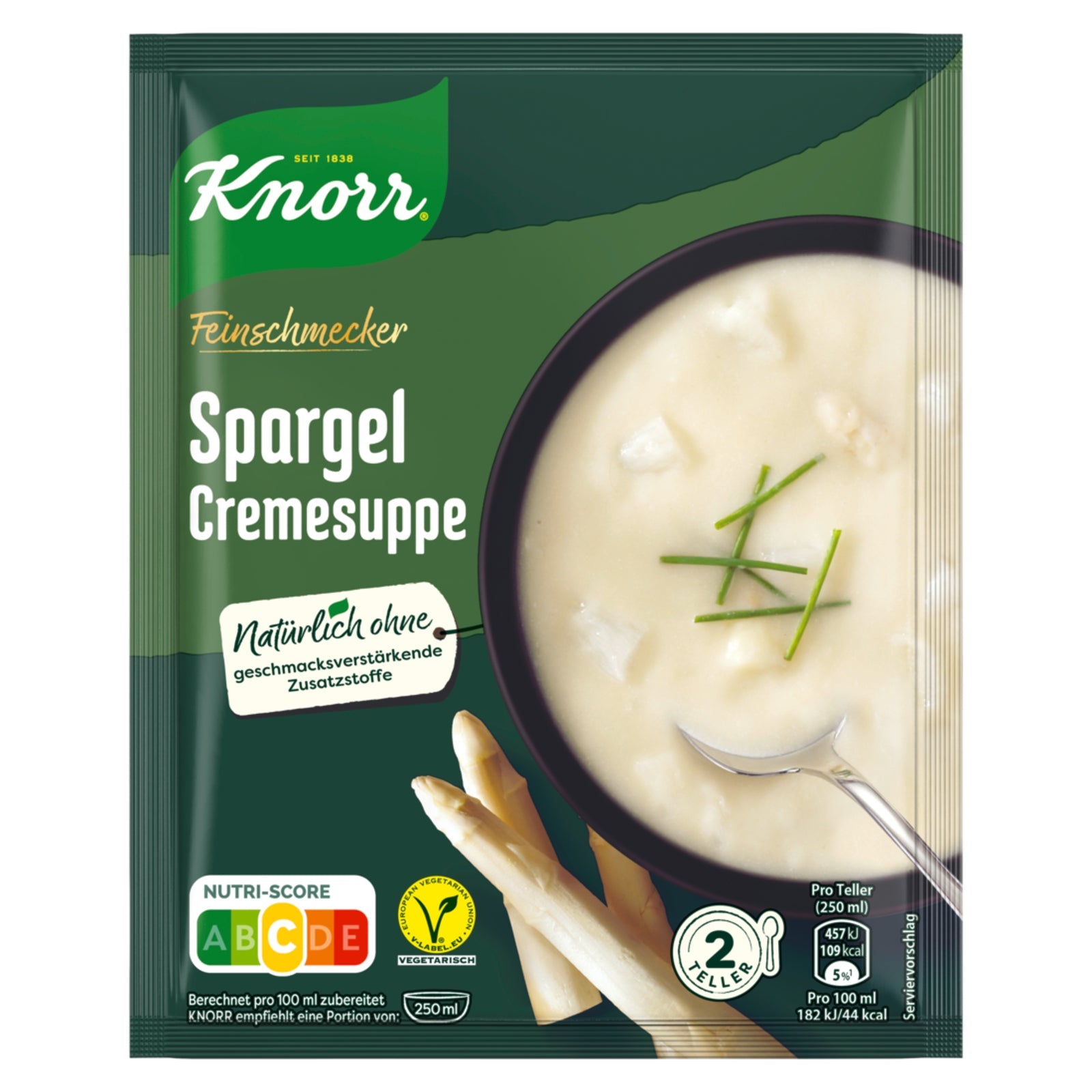Knorr Feinschmecker Spargel Cremesuppe: besonders cremige Spargelsuppe aus weißem Spargel