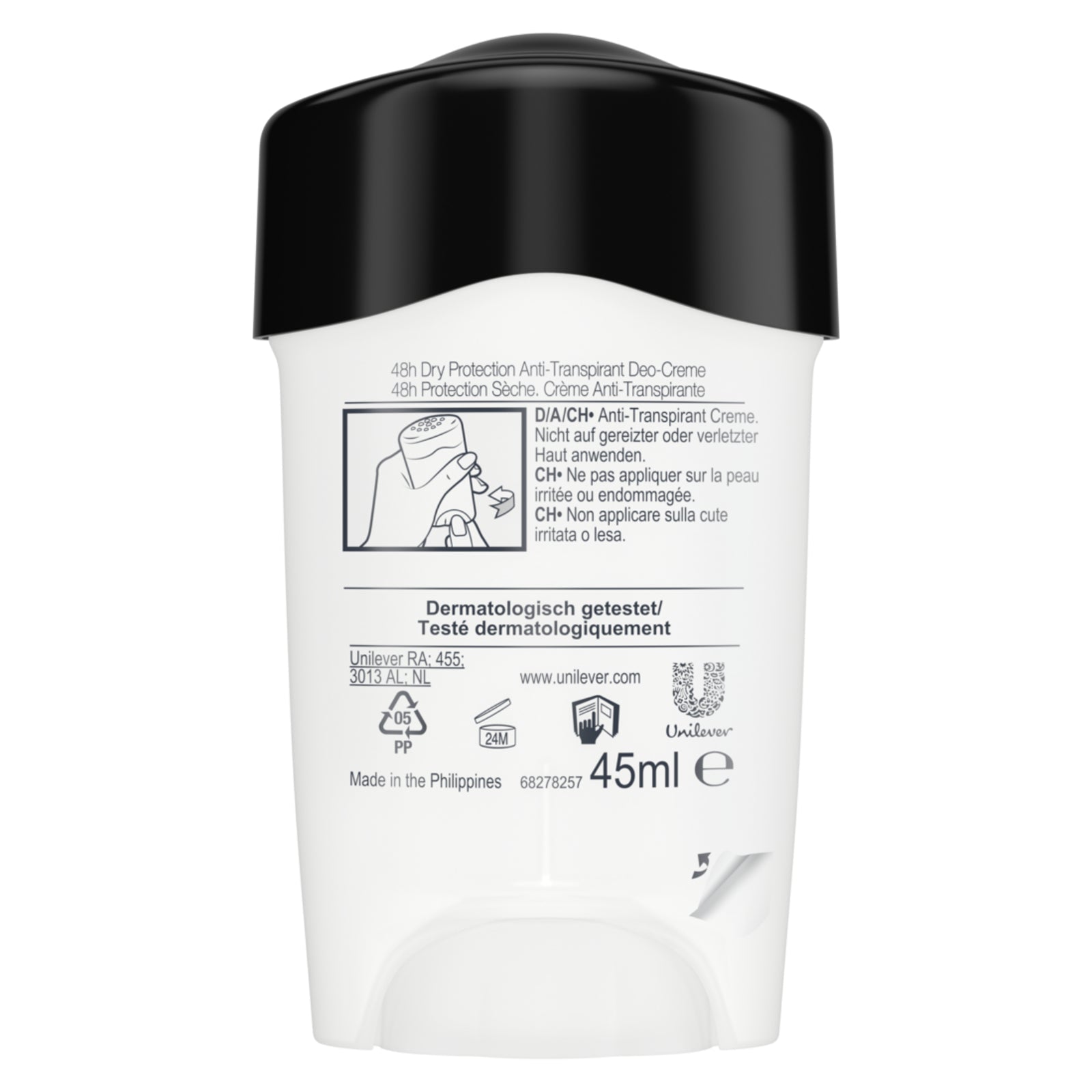 Maximum Protection Anti-Transpirant Deo Creme Clean Scent mit 48 Stunden Schutz 45ml