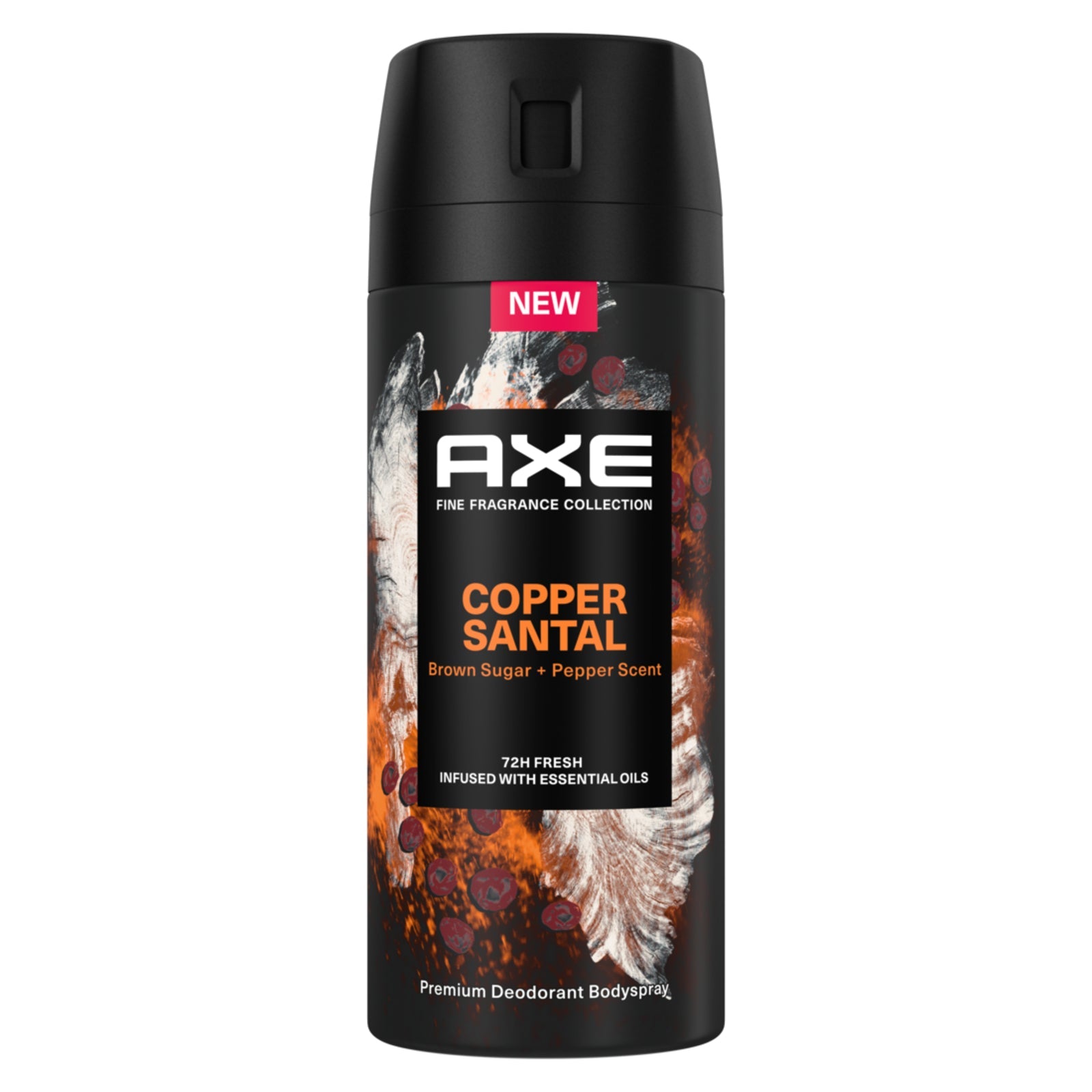 Axe Premium Bodyspray Copper Santal Deo ohne Aluminiumsalze mit 72 Stunden Schutz 150 ml
