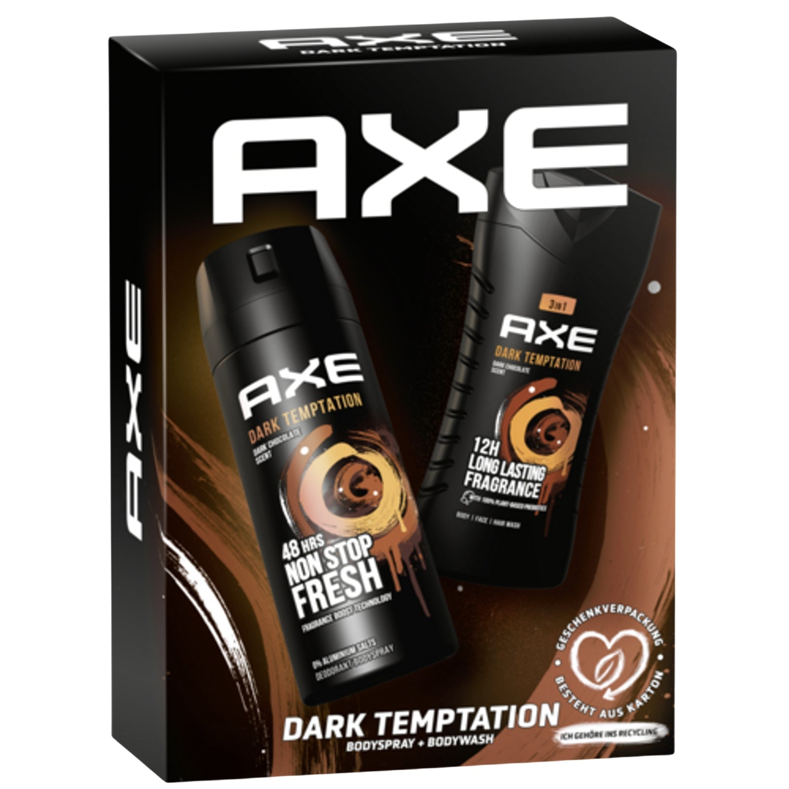 Axe Geschenkset Dark Temptation (Bodyspray 150ml + Duschgel 250ml)