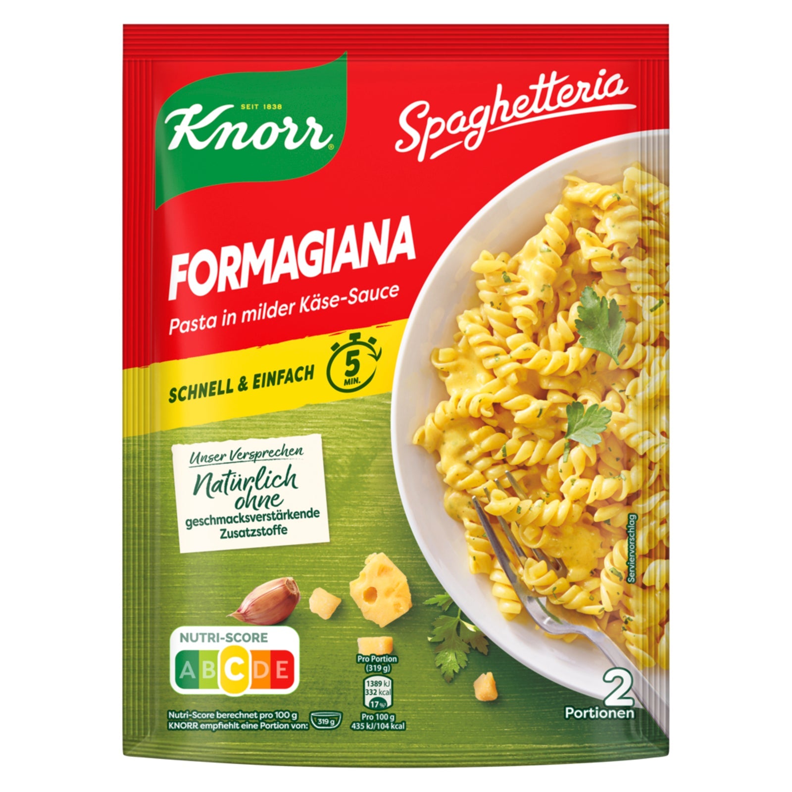 Spaghetteria Nudel-Fertiggericht Formagiana leckeres Nudelgericht fertig in 5 Minuten 163 g