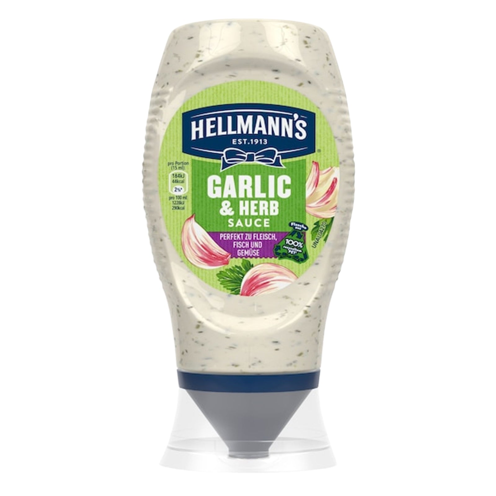 Hellmann's Garlic & Herb Sauce leckere Grillsauce perfekt zu Fleisch, Fisch und Gemüse 250ml