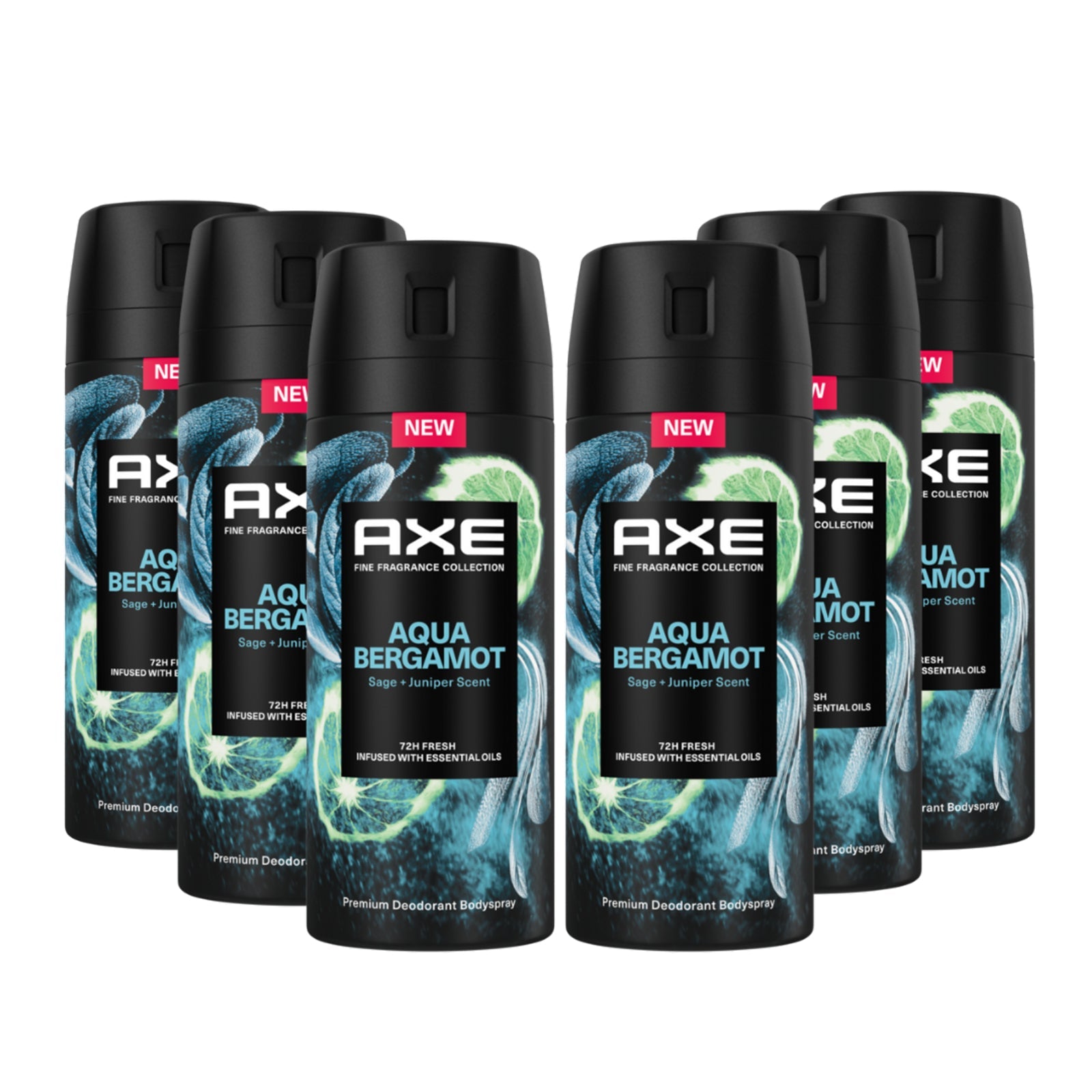 Axe Premium Bodyspray Aqua Bergamot Deo ohne Aluminiumsalze mit 72 Stunden Schutz 150 ml